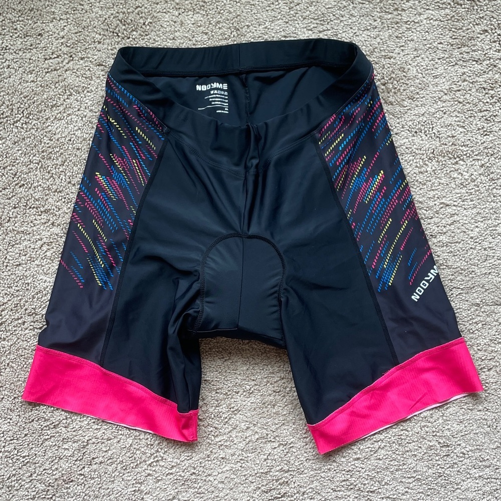 Nooyme Women’s Padded Bike Shorts 2XL Black Bicycling Biker MTB Road Cyclist